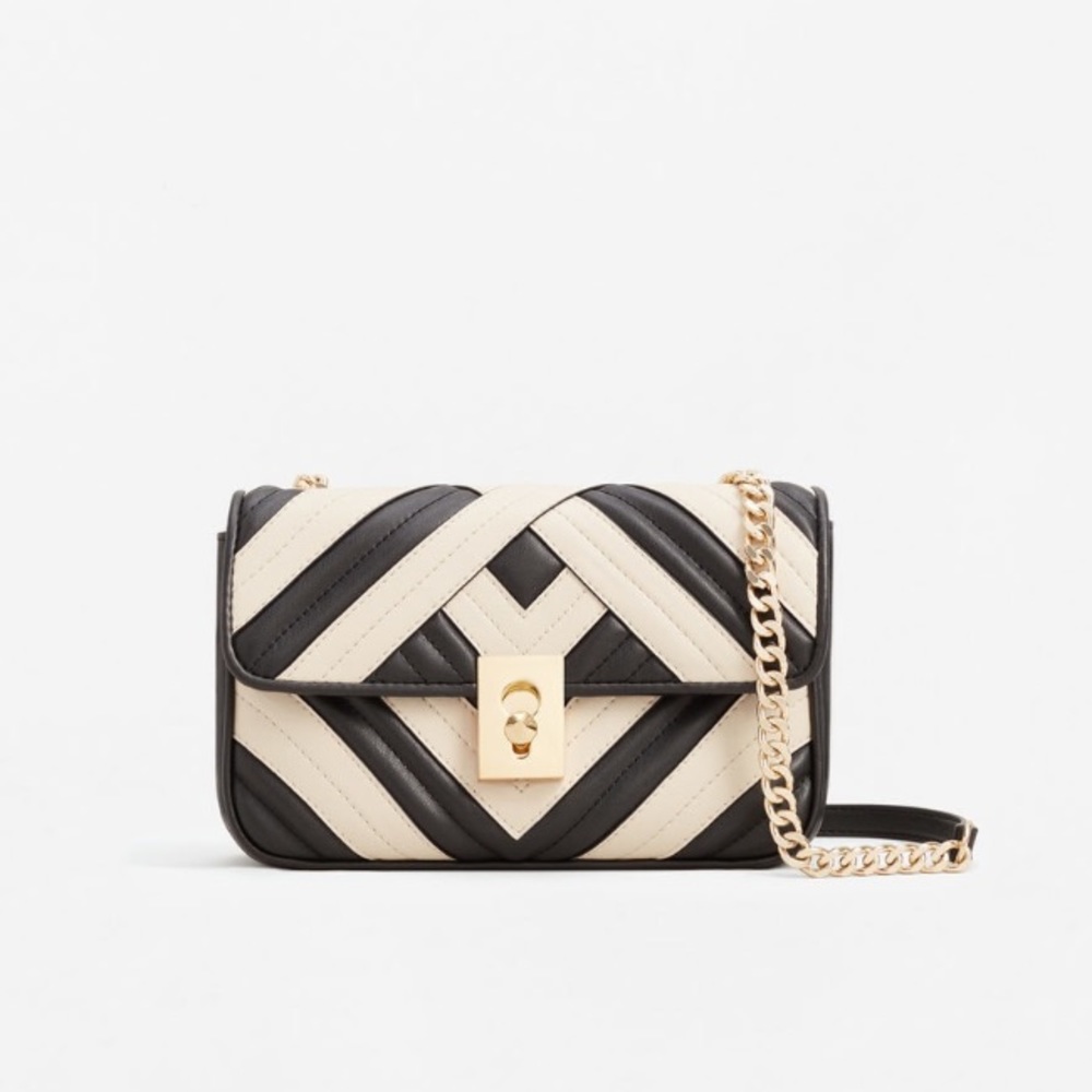 Mango Quilted Cross- Body Bag